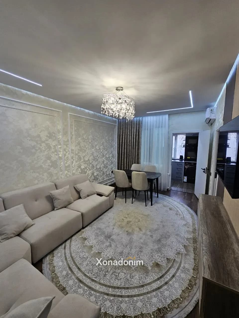 3-комнатная на БУЗ-1 | Метро Буюк Ипак Йули | Новый ремонт | 50 м² | 94.000 у.е